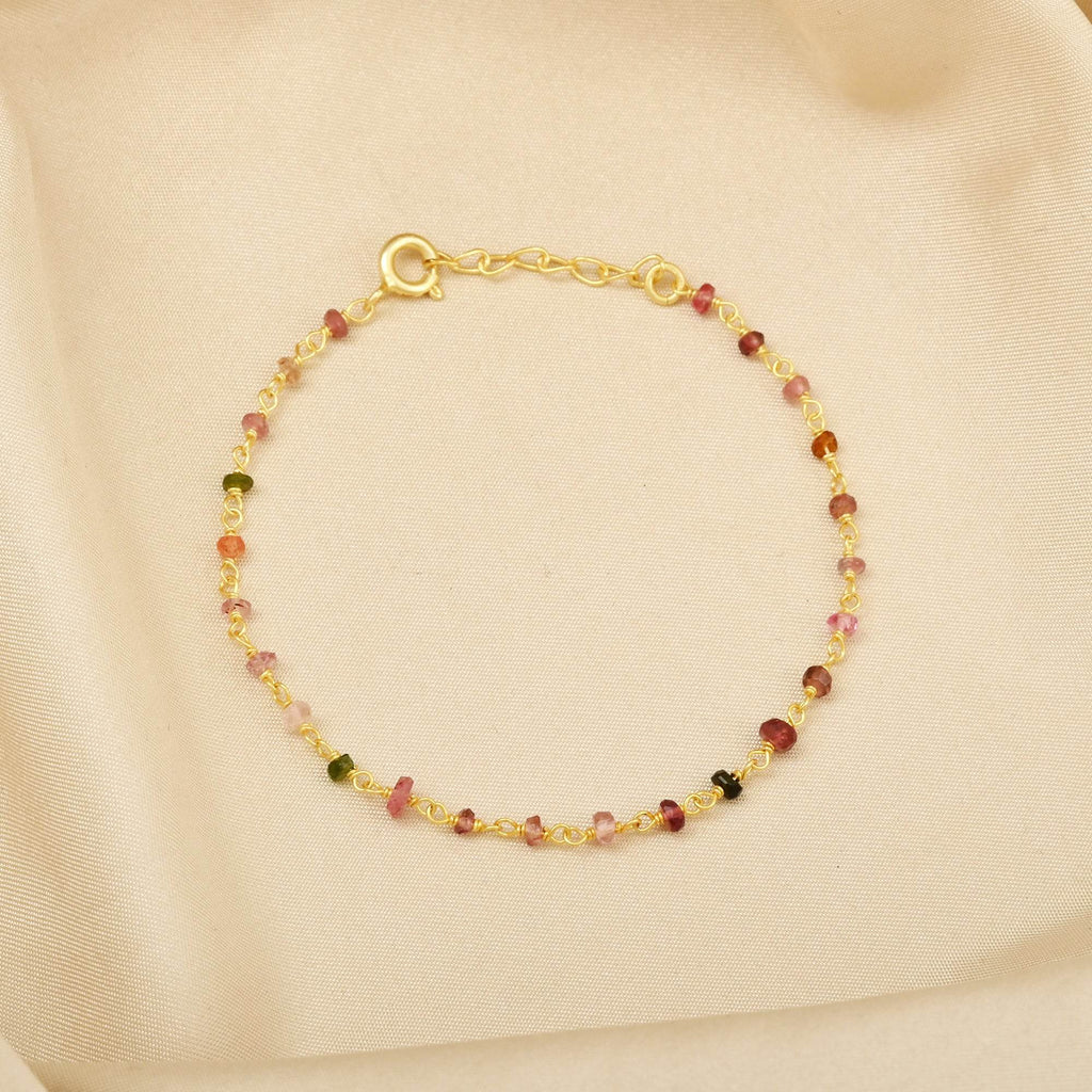 Peach Chalcedony Gemstone Bracelets - La Vitá Jewels