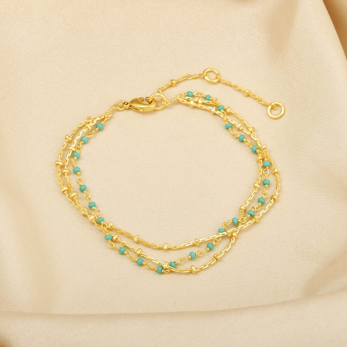 Seed Turquoise Beads Gemstone Bracelets - La Vitá Jewels