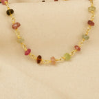 Multi Tourmaline Gemstone Beaded Bracelet - La Vitá Jewels