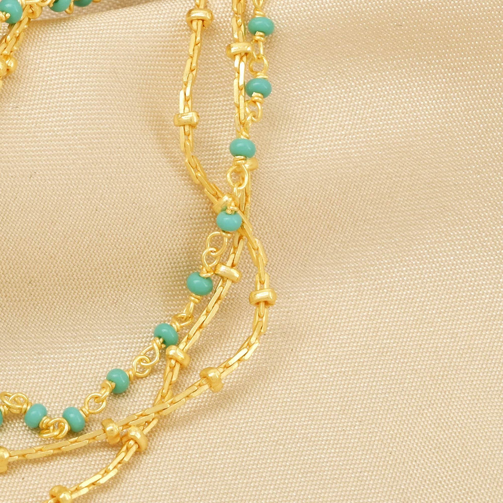 Seed Turquoise Beads Gemstone Bracelets - La Vitá Jewels