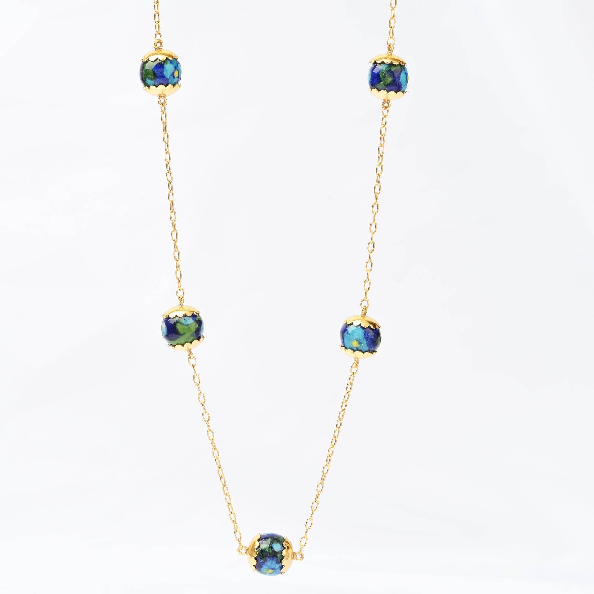 Ceramic Ball Stone Necklaces - La Vitá Jewels