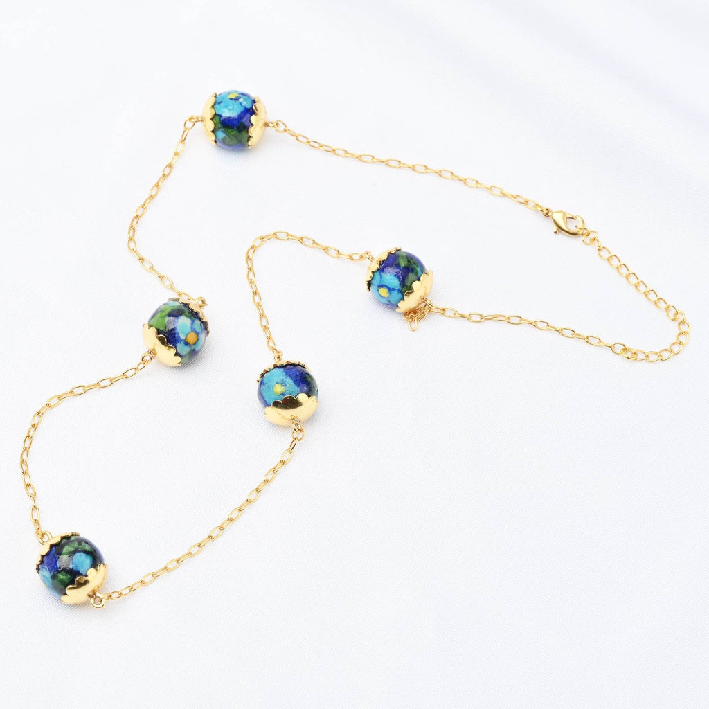 Ceramic Ball Stone Necklaces - La Vitá Jewels