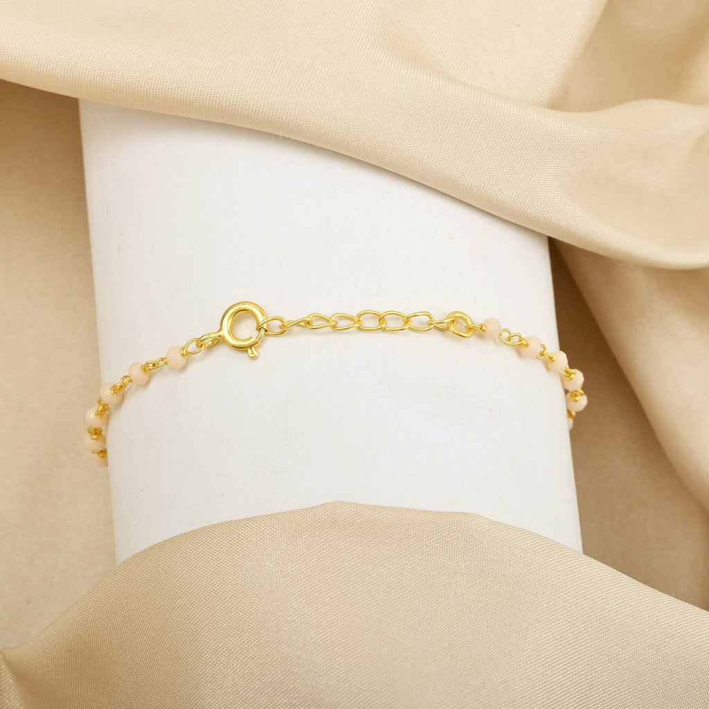 Peach Chalcedony Gemstone Bracelets - La Vitá Jewels