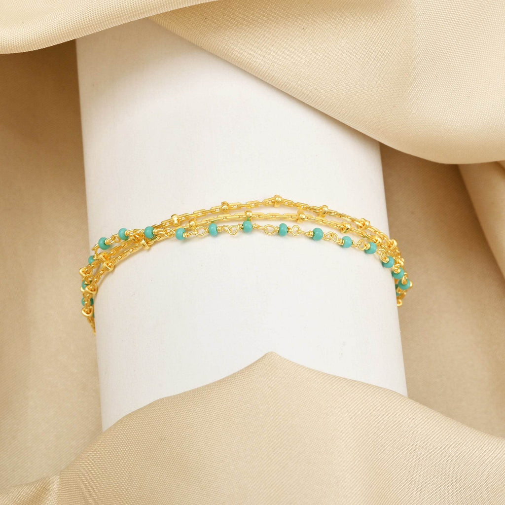 Seed Turquoise Beads Gemstone Bracelets - La Vitá Jewels