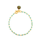 Aqua Chalcy and Labradorite Gemstone Bracelets - La Vitá Jewels