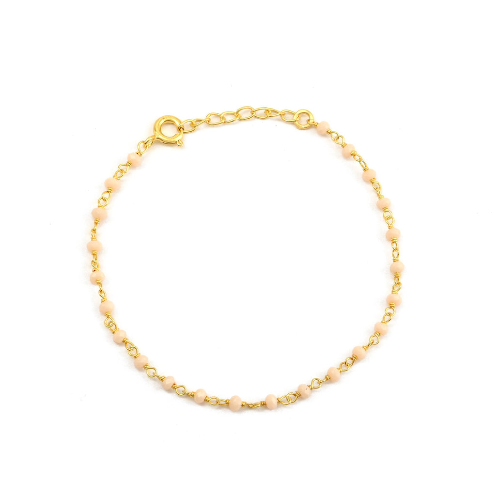 Peach Chalcedony Gemstone Bracelets - La Vitá Jewels