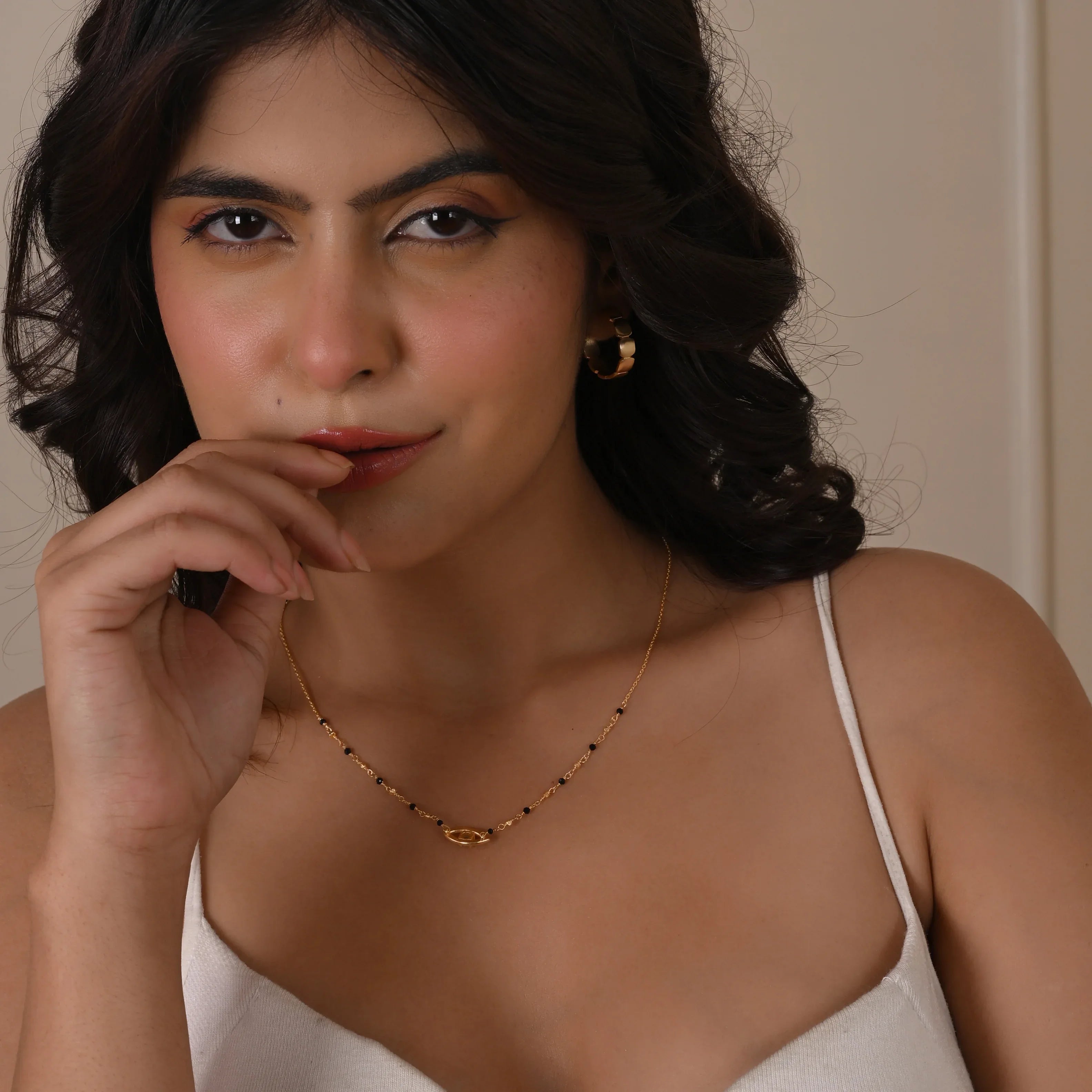 Evil Eye Gemstone Necklace - La Vitá Jewels