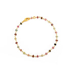 Multi Tourmaline Gemstone Beaded Bracelet - La Vitá Jewels