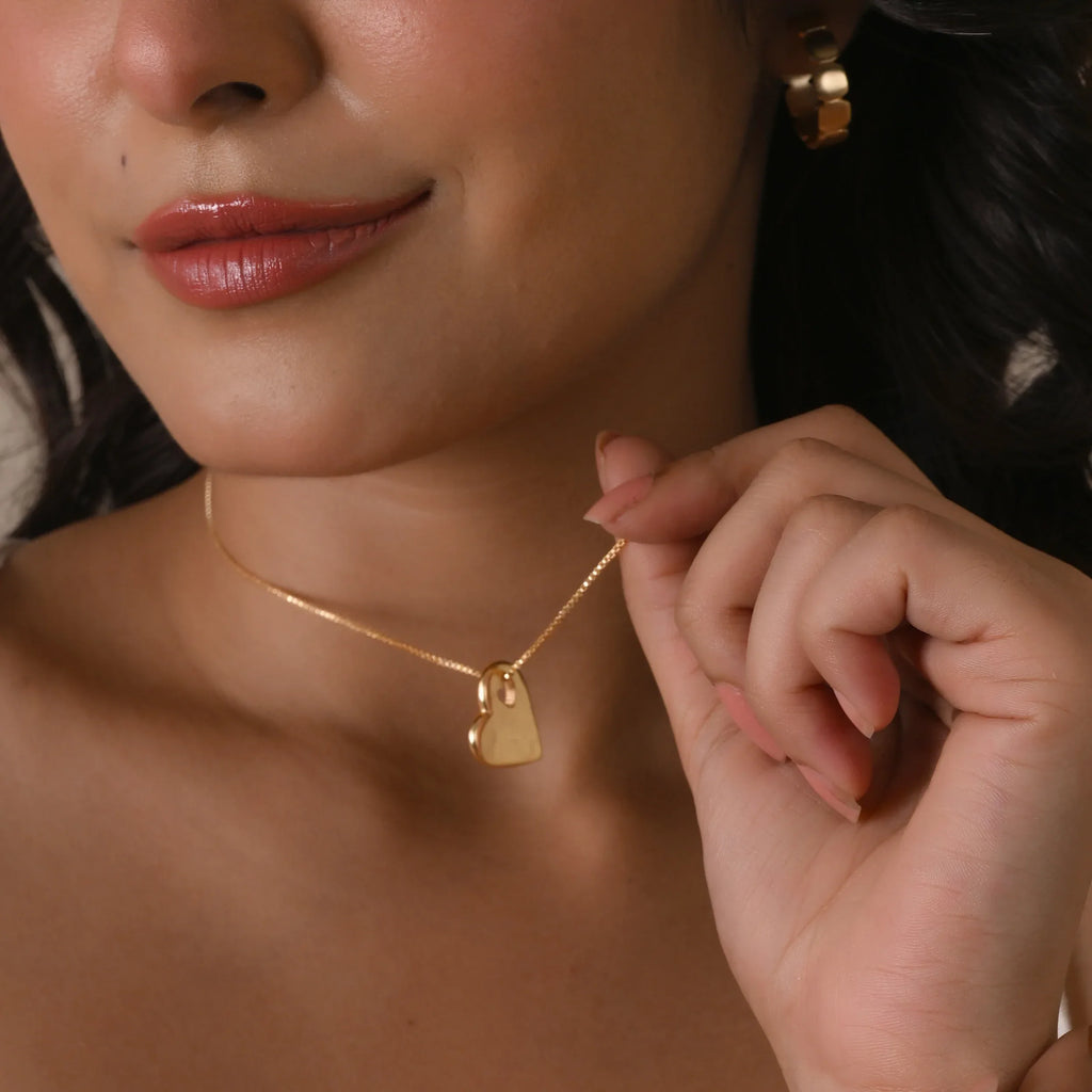 Tilted Heart Necklace - La Vitá Jewels