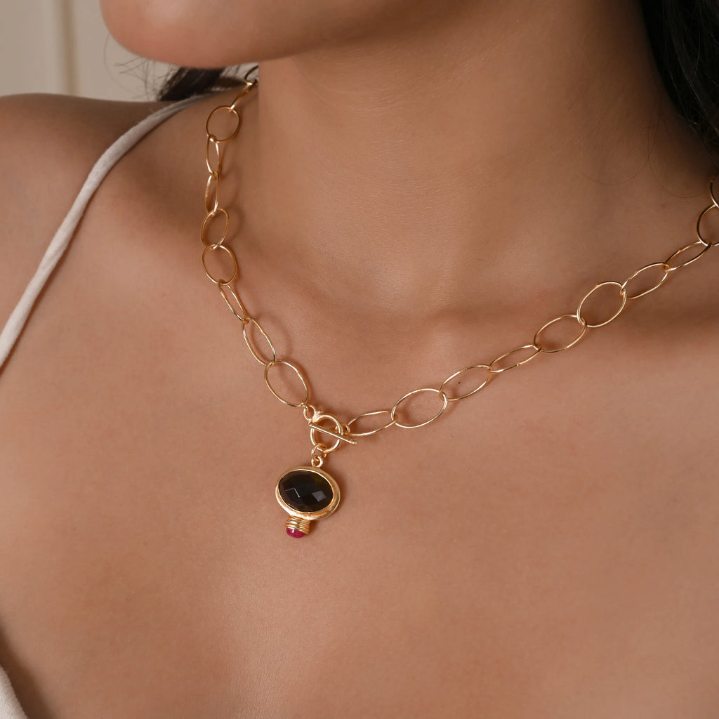 Rainbow and Labradorite Drop Necklaces - La Vitá Jewels