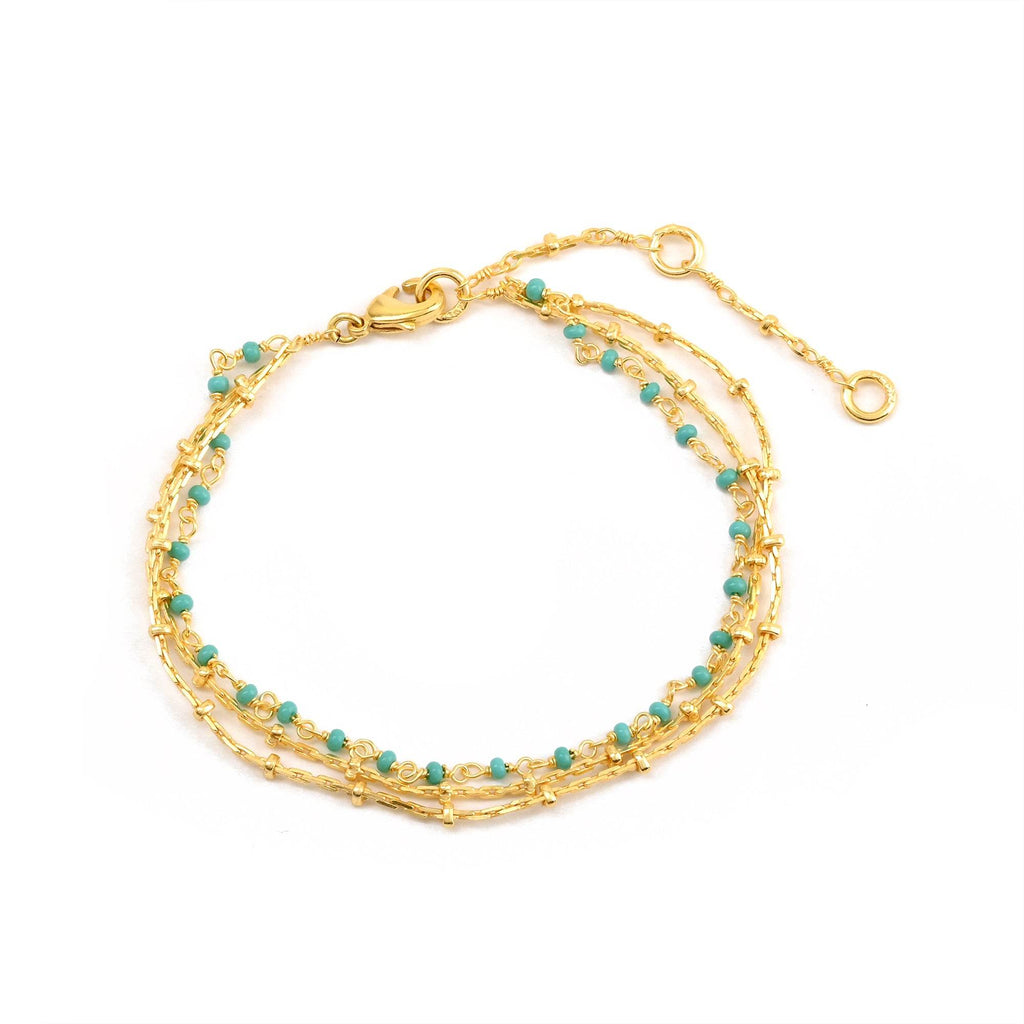 Seed Turquoise Beads Gemstone Bracelets - La Vitá Jewels