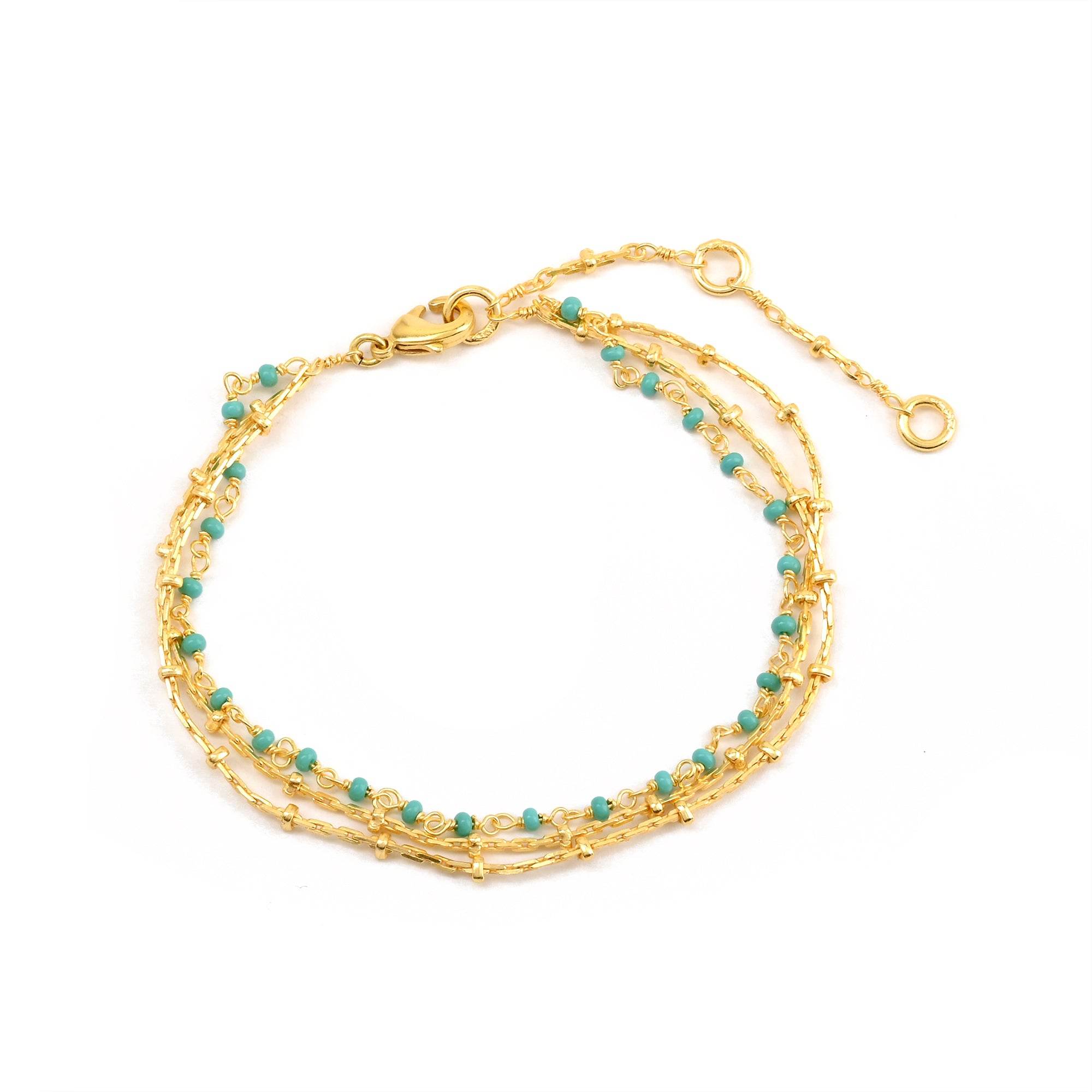 Seed Turquoise Beads Gemstone Bracelets - La Vitá Jewels