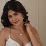 Three Half Moon Hammered Necklaces