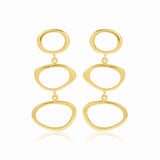 Fancy Shape Metal Dangle Earrings