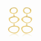 Fancy Shape Metal Dangle Earrings - La Vitá Jewels