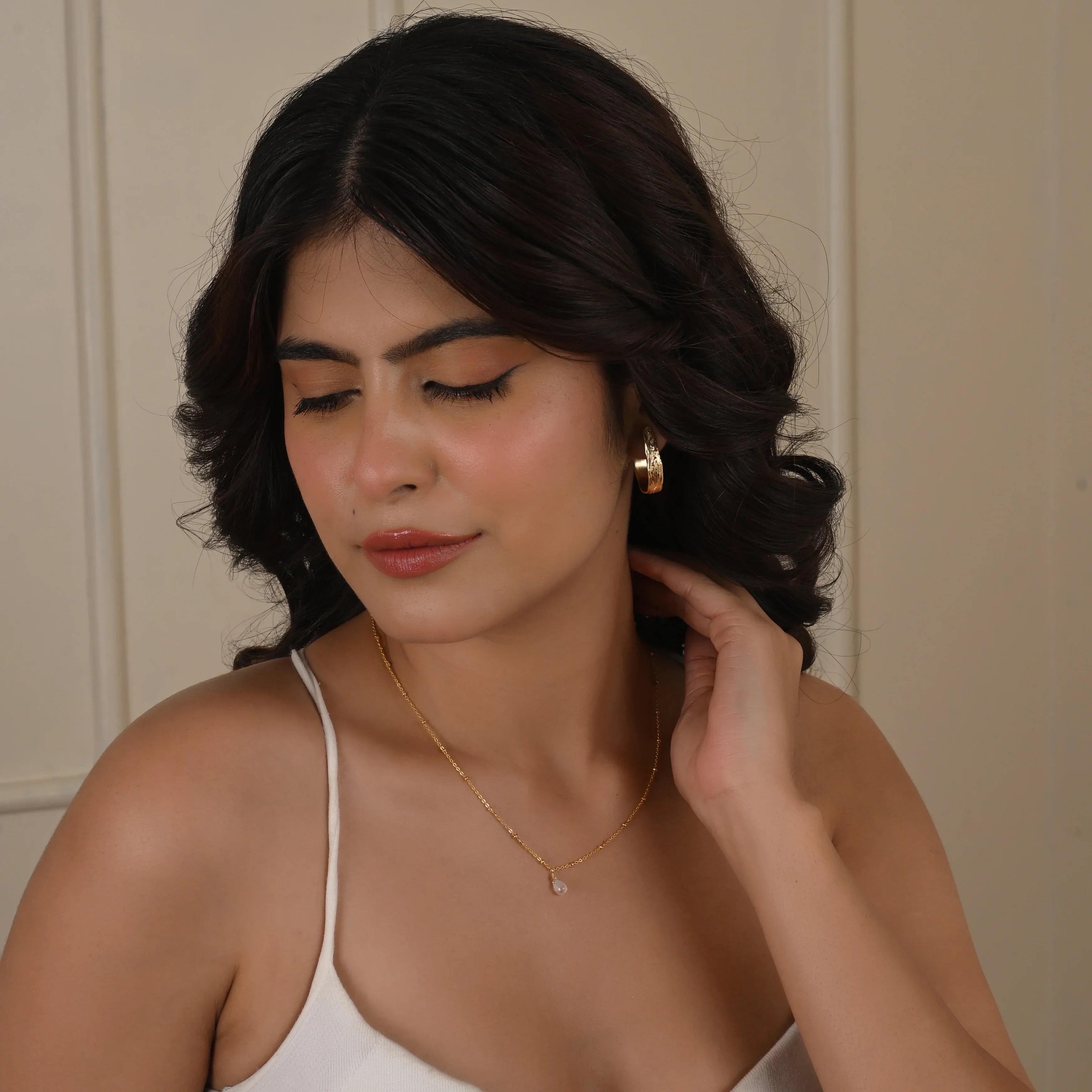 Sterling Silver Rainbow Drop with Ball Chain Necklace - La Vitá Jewels