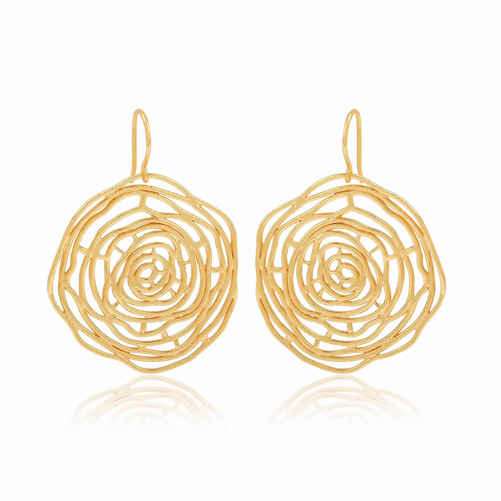 Flower Shape Dangle Earrings - La Vitá Jewels