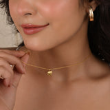 Gia Heart Hammered Necklace