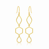 Hammered Metal Dangle Earrings