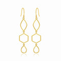 Hammered Metal Dangle Earrings - La Vitá Jewels
