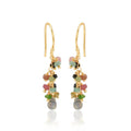 Multi Tourmaline and Labradorite Dangle Earring - La Vitá Jewels