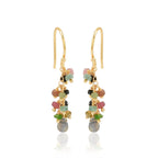 Multi Tourmaline and Labradorite Dangle Earring - La Vitá Jewels