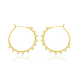 Gold Wire Wrapped Hoop Earrings