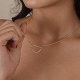 Fan shape Metal Beads Necklaces