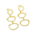 Fancy Shape Metal Dangle Earrings - La Vitá Jewels