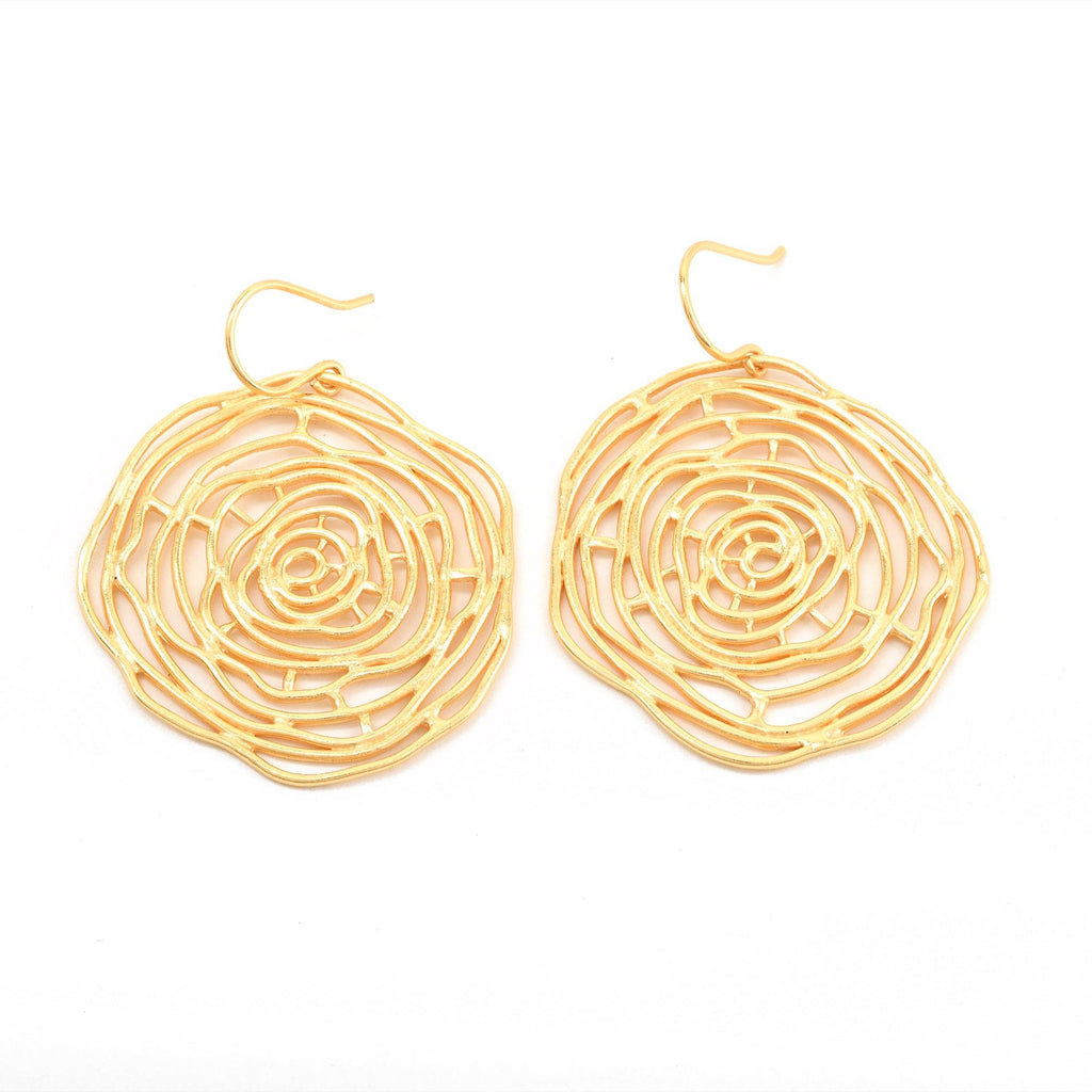 Flower Shape Dangle Earrings - La Vitá Jewels