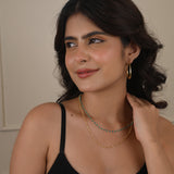 Turquoise Beads with Metal Beads Necklaces