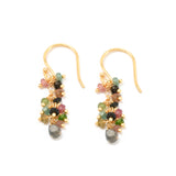 Labradorite with Multi Tourmaline Beads Earrings