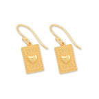 Metal Texture with Heart Earrings - La Vitá Jewels