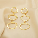 Fancy Shape Metal Dangle Earrings
