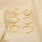 Fancy Shape Metal Dangle Earrings - La Vitá Jewels