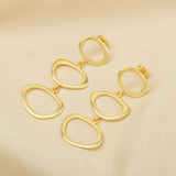Fancy Shape Metal Dangle Earrings