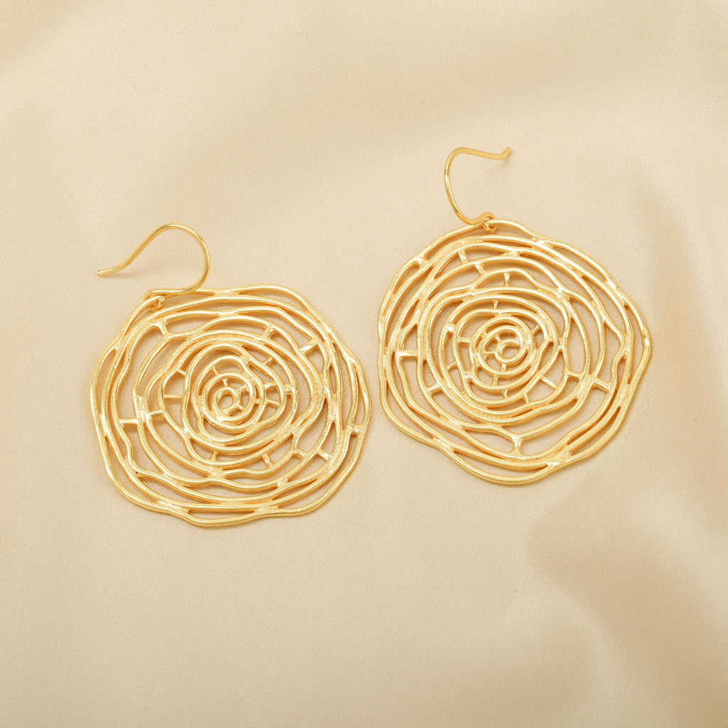 Flower Shape Dangle Earrings - La Vitá Jewels
