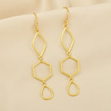 Hammered Metal Dangle Earrings