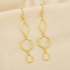 Hammered Metal Dangle Earrings - La Vitá Jewels