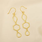 Hammered Metal Dangle Earrings - La Vitá Jewels