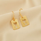 White Zircon Heart Earrings - La Vitá Jewels