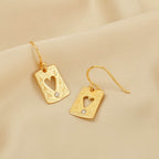 White Zircon Heart Earrings - La Vitá Jewels