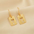 White Zircon Heart Earrings - La Vitá Jewels
