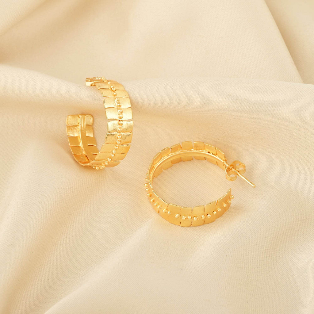 Sunbeam Hoop Earrings - La Vitá Jewels