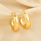 Hammered Metal Hoop Earrings - La Vitá Jewels