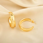 Hammered Metal Hoop Earrings - La Vitá Jewels