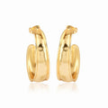 Hammered Metal Hoop Earrings - La Vitá Jewels