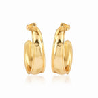 Hammered Metal Hoop Earrings - La Vitá Jewels