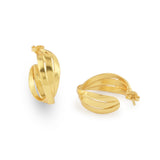 Golden Twisted Hoop Earrings