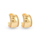 White Zircon Half Moon Hoop Earrings - La Vitá Jewels
